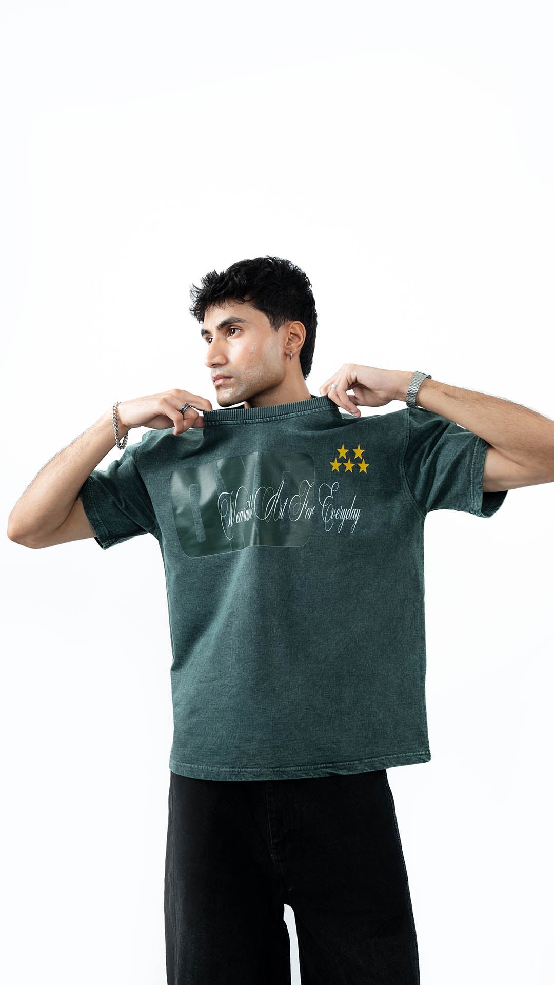 5 STAR GREEN HERITAGE WASH T SHIRT - dxdstudios