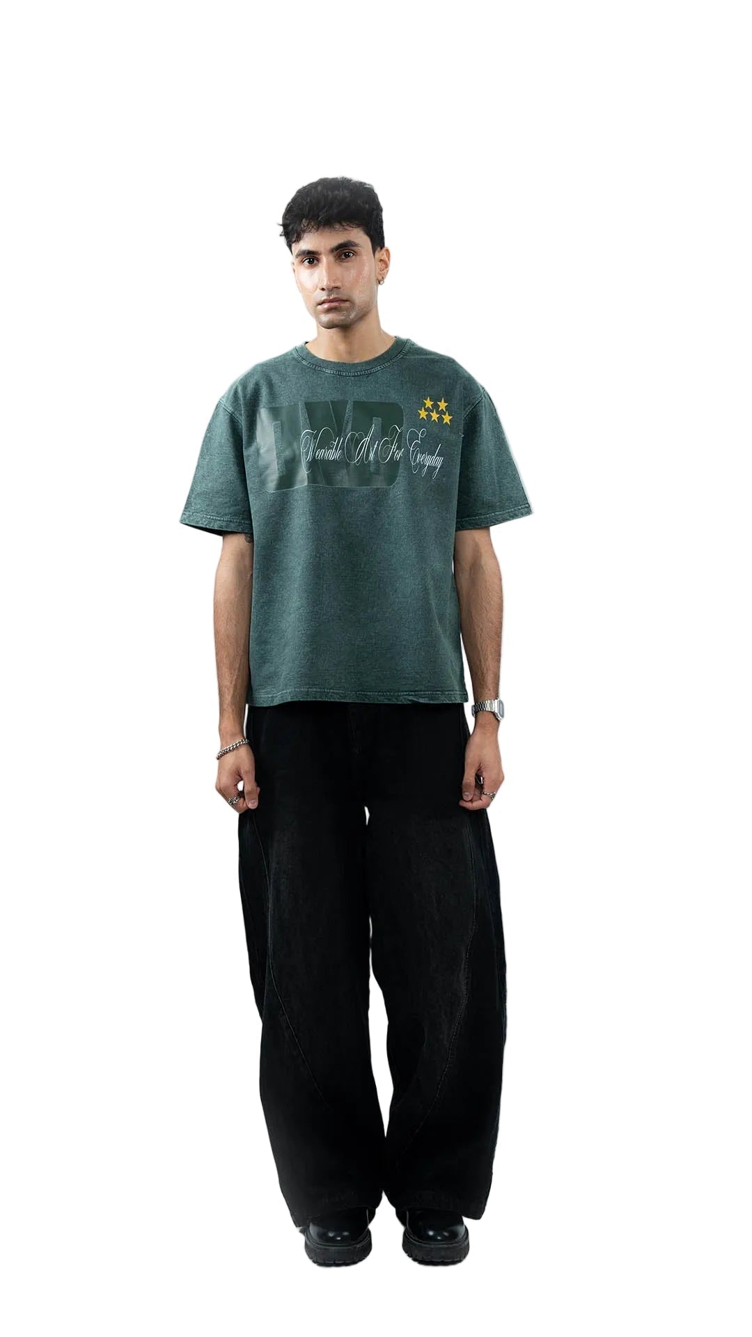 5 STAR GREEN HERITAGE WASH T SHIRT - dxdstudios