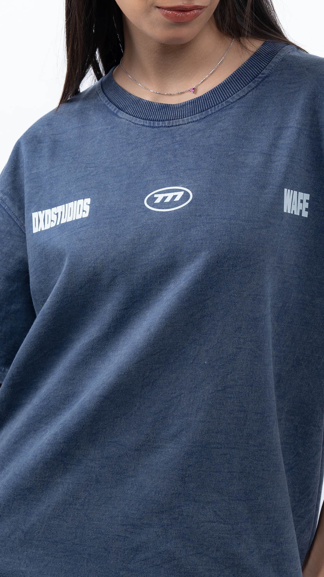 777 WASHED NAVY T - SHIRT - dxdstudios