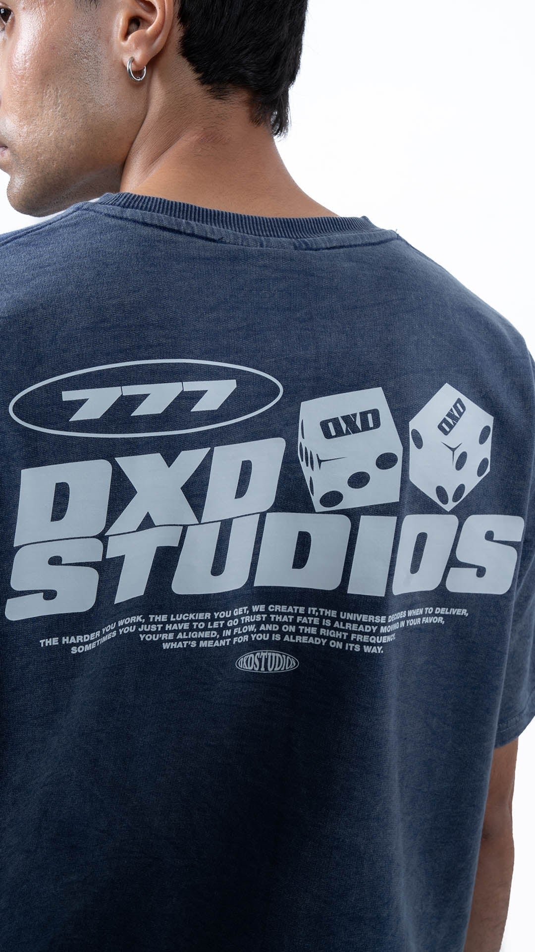 777 WASHED NAVY T - SHIRT - dxdstudios
