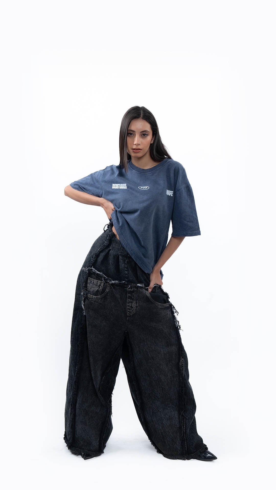 777 WASHED NAVY T - SHIRT - dxdstudios