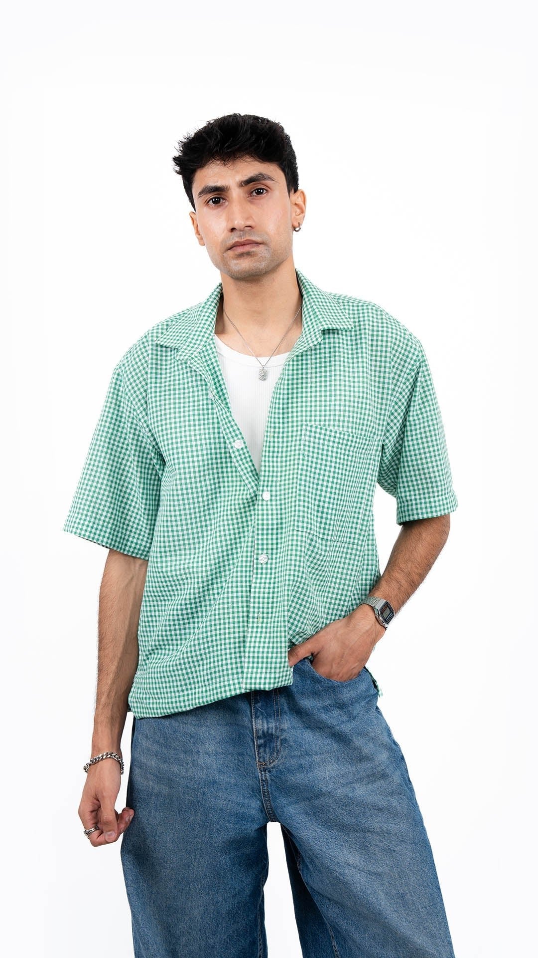 MINT CHECK SHIRT - dxdstudios