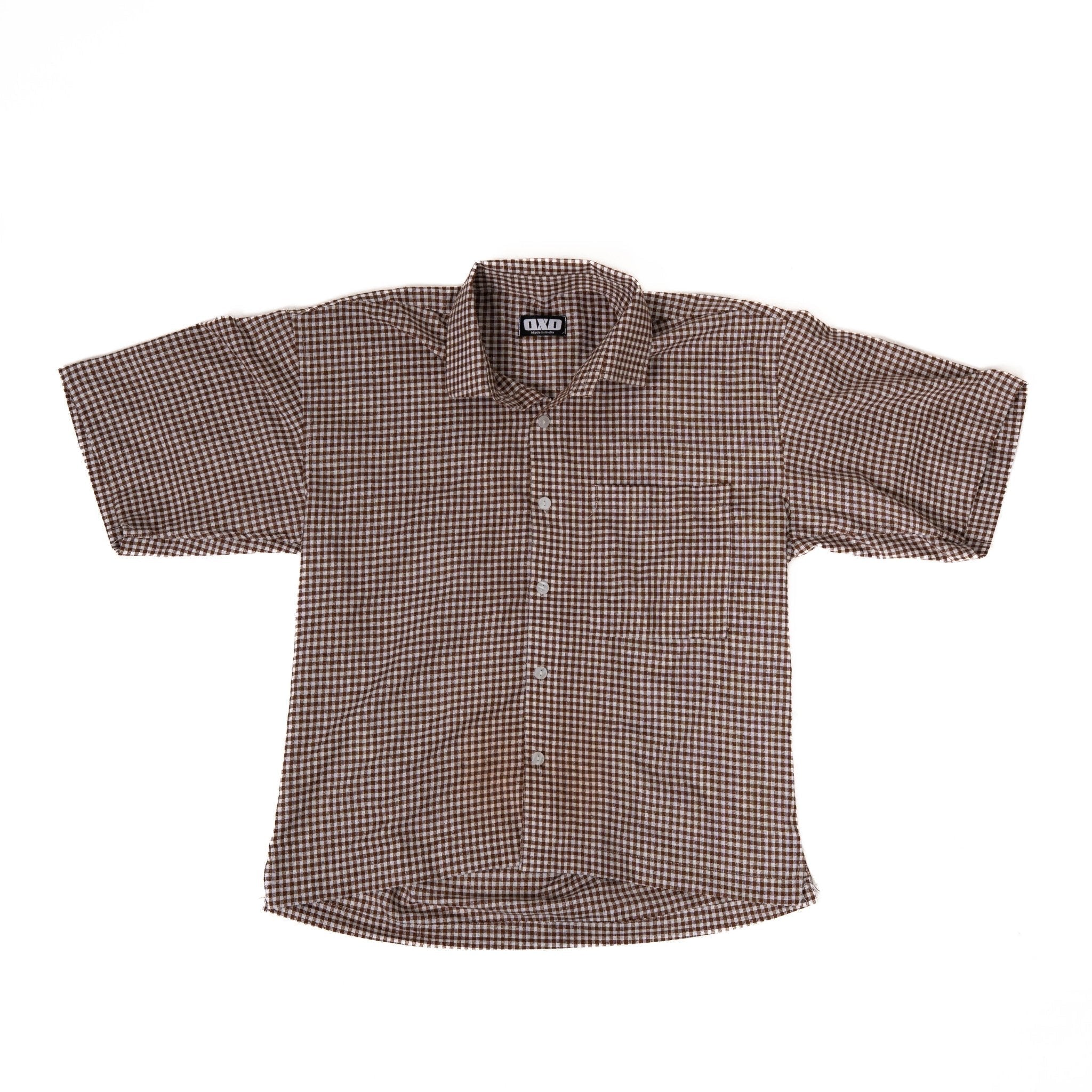 TERRA BROWN CHECK SHIRT - dxdstudios