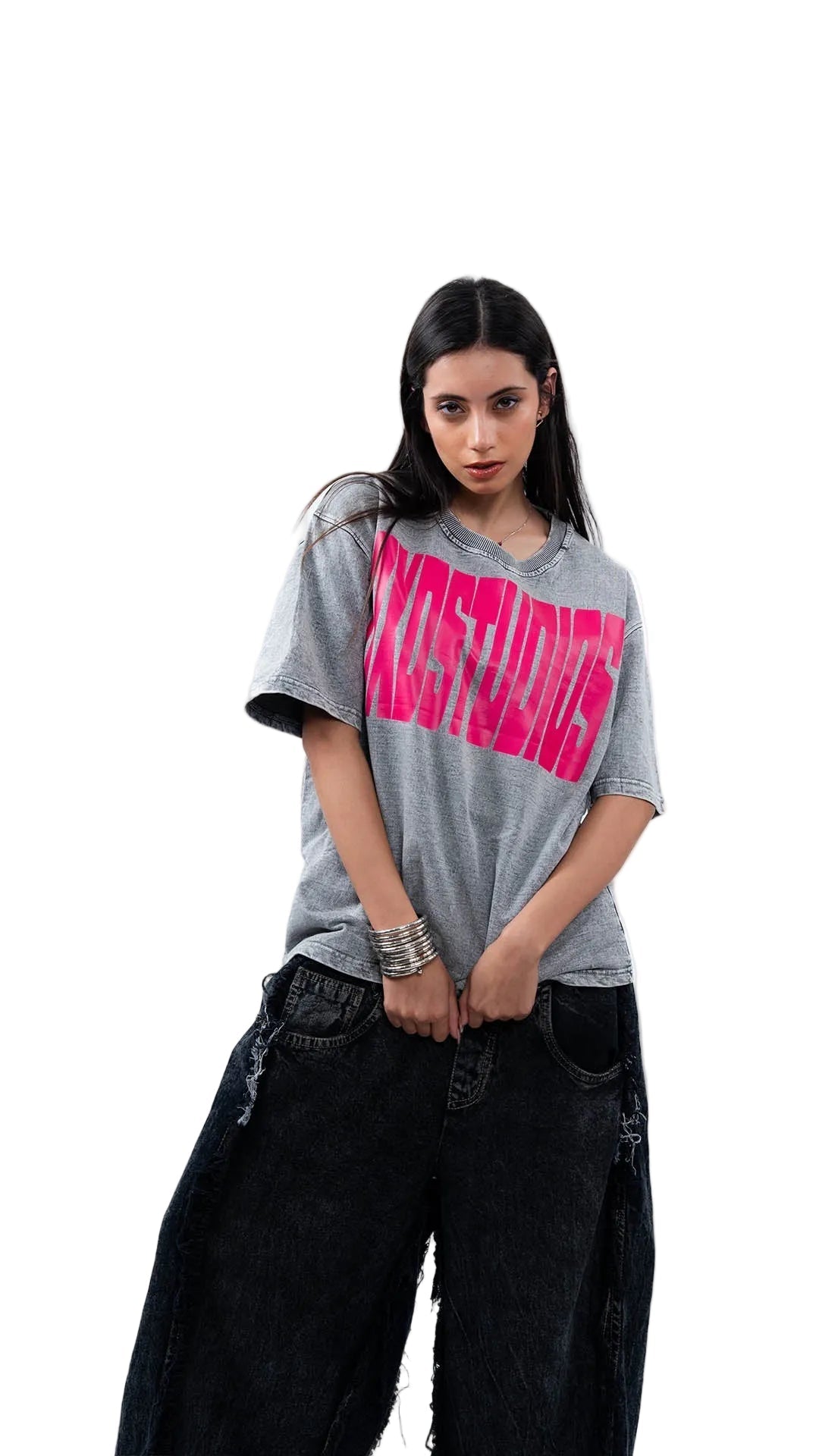 WAFE ACID WASH GREY T - SHIRT - dxdstudios