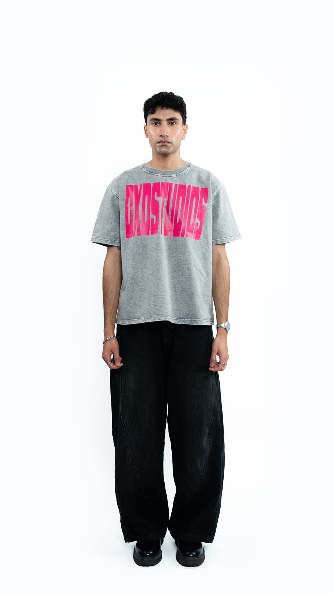 WAFE ACID WASH GREY T - SHIRT - dxdstudios