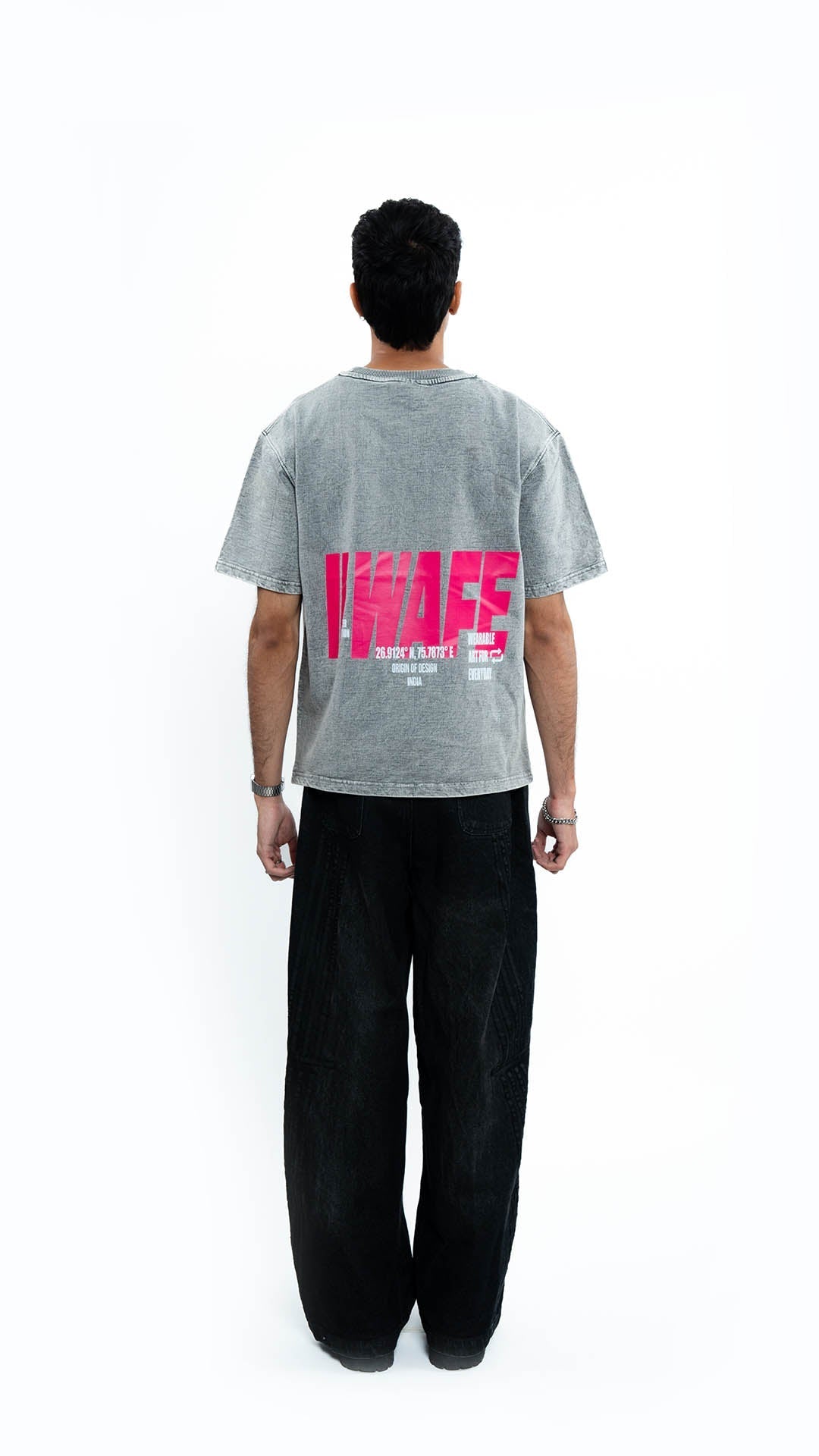 WAFE ACID WASH GREY T - SHIRT - dxdstudios