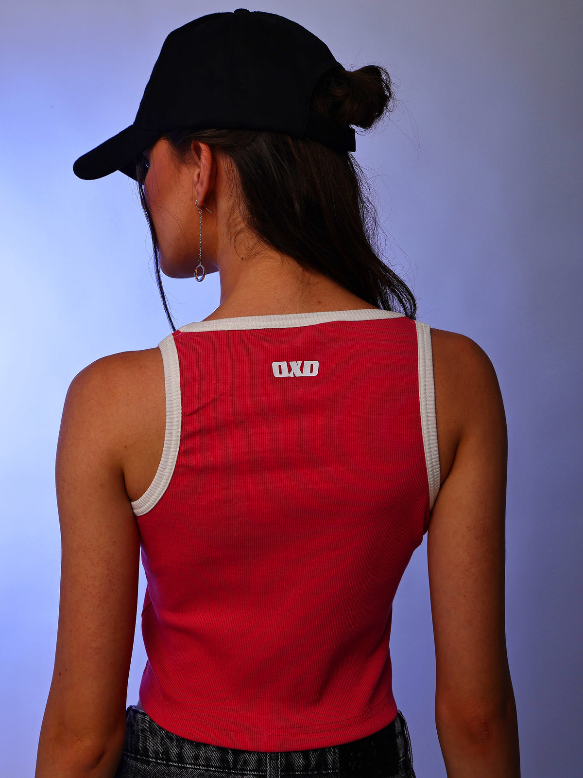 DXD Studios Classy Tank Top, contrast trim ribbed cotton, image 3
