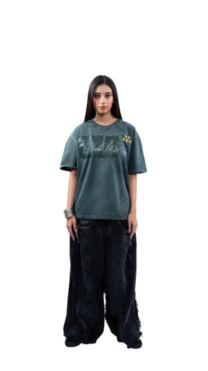 5 STAR GREEN HERITAGE WASH T SHIRT - dxdstudios