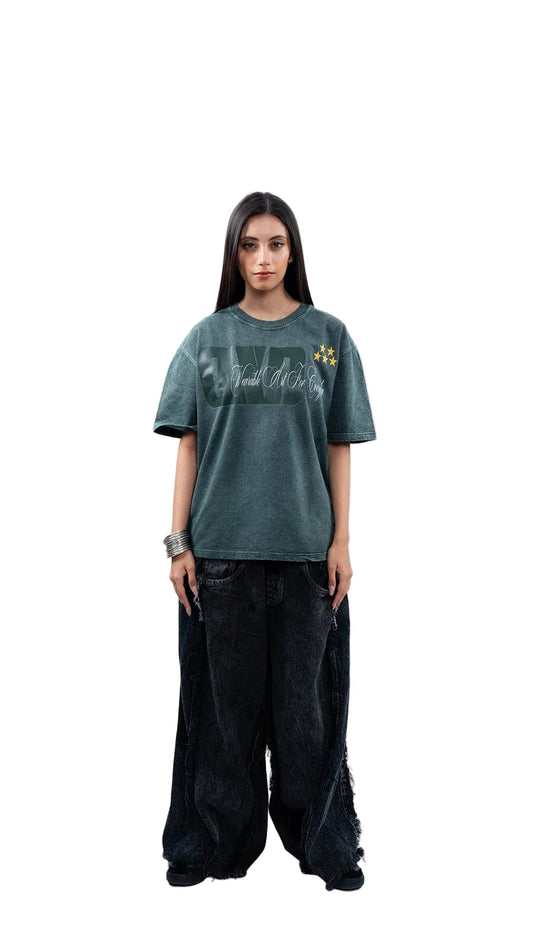 5 STAR GREEN HERITAGE WASH T SHIRT - dxdstudios