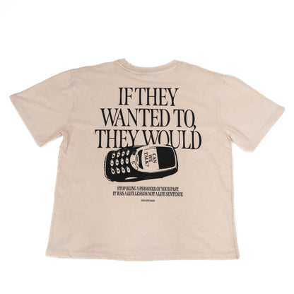 DXD Studios Oversized Graphic T-Shirt – Lesson Not Sentence Sand Wash