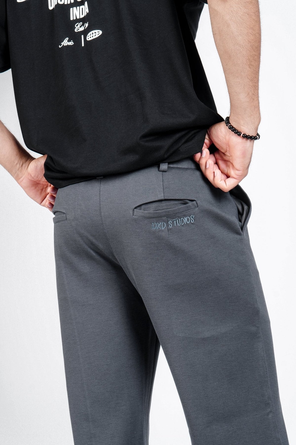 GREY DRAPE PANTS - dxdstudios