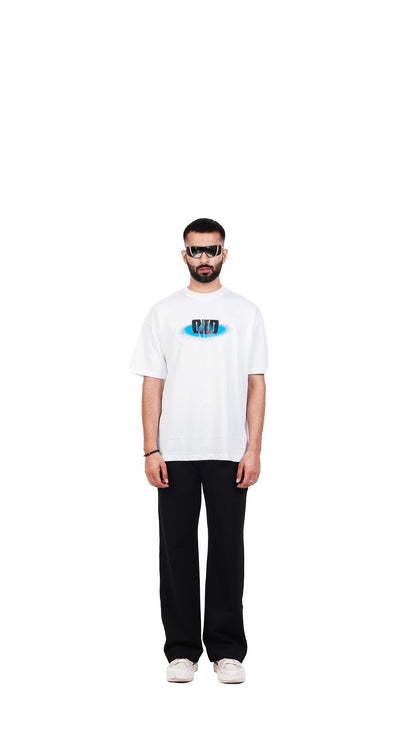 DXD Studios Revolution oversized white graphic streetwear t-shirt
