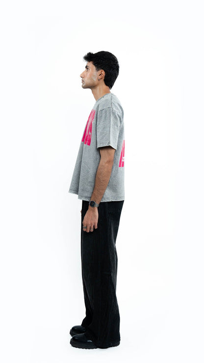WAFE ACID WASH GREY T - SHIRT - dxdstudios