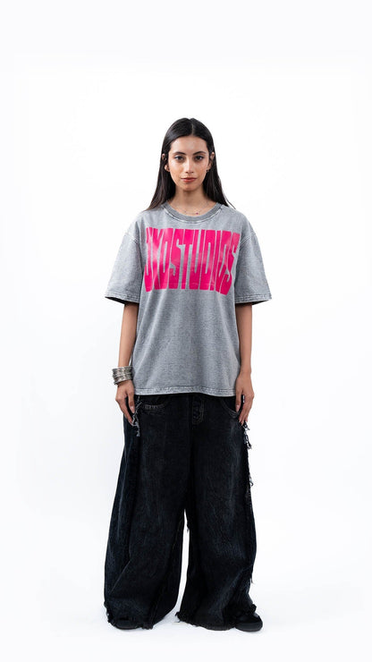 WAFE ACID WASH GREY T - SHIRT - dxdstudios